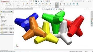 Solidworks tutorial | Design of Tetrapod concrete Block in Solidworks