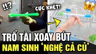 Đam mê 'XOAY BÚT', nam sinh trổ tài 'NGHỆ CẢ CỦ' giữa sân trường khiến ai nấy TRẦM TRỒ | TÁM TV