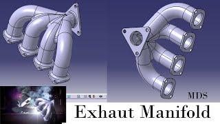 Exhaust Manifold CATIA V5 Tutorial | Magic of Design Software | How to design in catiav5