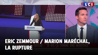 Eric Zemmour, Marion Maréchal : la rupture