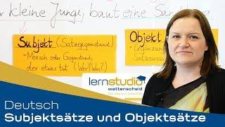 Subjektsätze und Objektsätze - Deutsch Nachhilfe