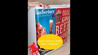 How to remove a sticker from a refrigerator