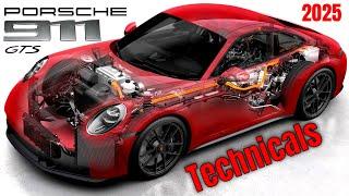 New 2025 Porsche 911 Carrera GTS T Hybrid Technical Animation