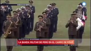 Banda de músico del Perú en Bicentenario de la Independencia de Argentina