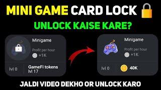 Mini Game Card Unlock Kaise Kare | Aaj Ka Combo Card Kaise Unlock Kare | Hamster Kombat Daily Comb