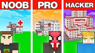 NOOB VS PRO VS HACKER DEVASA HASTANE YAPI KAPIŞMASI - Minecraft