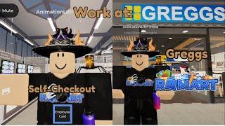 [Day 36] Work at Greggs and Self Checkout on RoMart (Roblox)