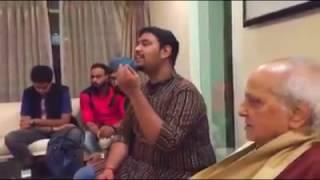 R.P SHRAVAN singing before Sri.PANDIT JASRAJ- Ketki Gulaab Juhi