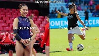 UCLA soccer player vs. gymnast day in the life │ out-of-season and in-season d1 athletes