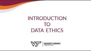 Introduction to Data Ethics