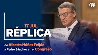 Feijóo responde a Sánchez en el Congreso