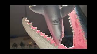 jurrasic world: mosasaurus feeding scene stopmotion