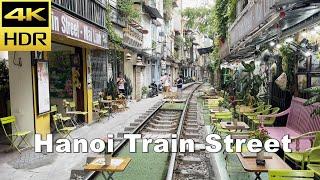 4k HDR | Hanoi Train Street Southern - The Best Place To See The Train In Vietnam