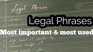Legal Phrases | Part 1 |  Most important & Most used  | shorthand learning