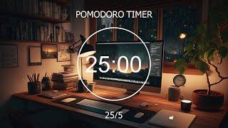 25/5 Pomodoro Timer  Chill Lo-fi Hip Hop Mix for Focus, Study, Work ~ Focus Station