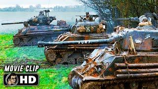 German Tiger Tank Vs 3 US Tanks Battle Scene | FURY (2014) Movie CLIP HD