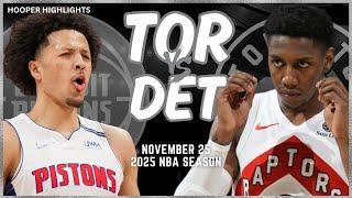 Toronto Raptors vs Detroit Pistons Full Game Highlights | Nov 25 | 2025 NBA Season