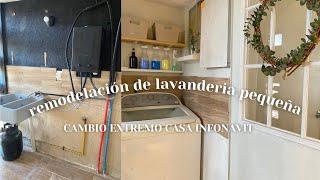 REMODELACIÓN DE LAVANDERÍA PEQUEÑA🫧INCREÍBLE CAMBIO ECONÓMICOLAVANDERÍA BIEN ORGANIZADA INFONAVIT