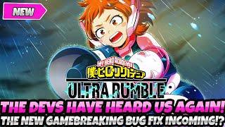 *AYOOO! THE DEVS HAVE HEARD US AGAIN!* THE NEW GAMEBREAKING BUG FIX INCOMING!? (My Hero Ultra Rumble