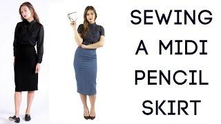 DIY Midi Pencil Skirt | Sew Anastasia