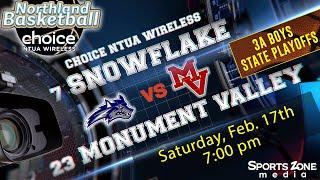 3A Boys State Playoffs - No. 7 Snowflake vs No. 23 Monument Valley