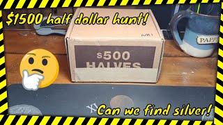 $1500 Half Dollar Hunt! Coin roll hunting halves! #apmex #bullion #silver #gold