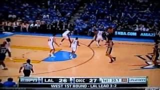 Kevin durant blocks Kobe bryant shot for a second time ( Kobe bryant gets owned )