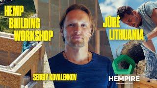 Sergiy Kovalenkov - Hemp Building Workshop Lithuania 2024 - Hempcrete after rain and hail