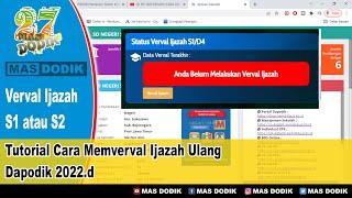 Tutorial Cara Melakukan Verval Ijazah Ulang S1 atau S2 Info GTK