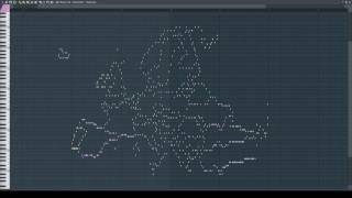 Musical Map of Europe (Midi Art)