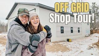 FIRST REVEAL!!! Tour Our Off-Grid Shop in Northern Minnesota