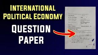 International Political Economy question Paper BA PROG 5th Semester SOL DU Ncweb