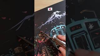 Sakura Train Fuji Scratch Reveal: What’s Hidden? #japan #painting #art #diy