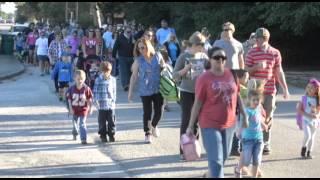 Walk to School Day at Edge Elementary School