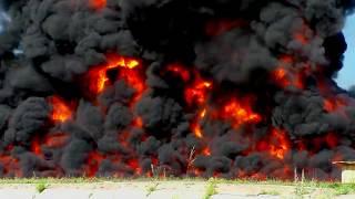 Огневые натурные испытания по применению УКТП "Пурга" при тушении пожаров нефтепродуктов