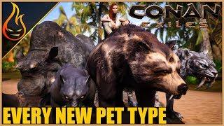 Every New Pet Their Hit Points And What They Eat | Conan Exiles 2018 Pet Update