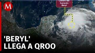 Las lluvias y los fuertes vientos comienzan en Tulum ante el avance del huracán 'Beryl'