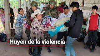 Como en la guerra, mexicanos desplazados por la violencia en Chiapas cruzan a Guatemala por refugio