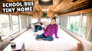 TRADING OUR VAN FOR A CONVERTED SCHOOL BUS (full tour)