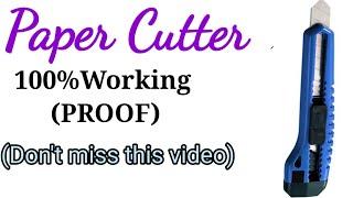 How to make paper cutter 100 %working |Homemade Paper cutter.