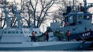 Видео задержанных ФСБ кораблей ВМС Украины. Хроника событий
