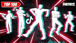 TOP 100 TIKTOK DANCES & EMOTES IN FORTNITE