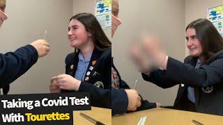 Teenager with Tourette's syndrome attempts to take COVID-19 test