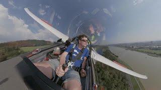 Glider Landing LOLO Linz-Ost RWY15 with Silent 2 Electro