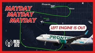 MAYDAY Declared! Frontier A320neo Returns to Phoenix Sky Harbor with Engine Out