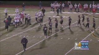 Whitman-Hanson Athletes Rush To Save Referee During Football Game