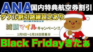 【ANA 】Black Friday2024ANAにきゅんの国内特典航空券マイル割引セールきたあああ【国内マイル旅行】