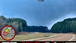 Monster WEDGE TORNADO Intercept Live As It Happened - Brookhaven, MS