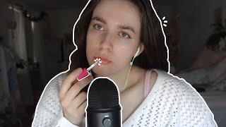 ASMR | Applying Lipgloss On YOU and ME  [pumping, mouth sounds, lip smacking]