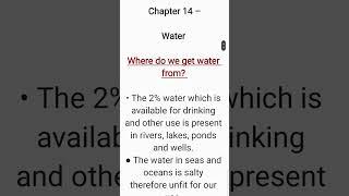 Where do we get water from?  Class 6 Science Chapter 14